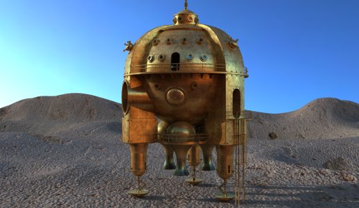 Steampunk Spaceship by WallyR